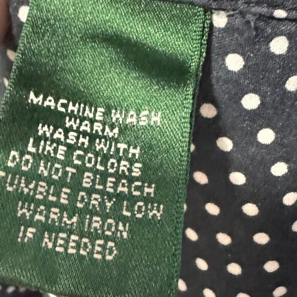 Lauren Ralph Lauren 2X‎ Womens Polka Dot Button Up Shirt - Picture 4 of 5